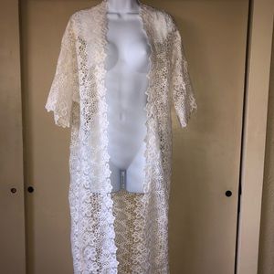 White lace cover up